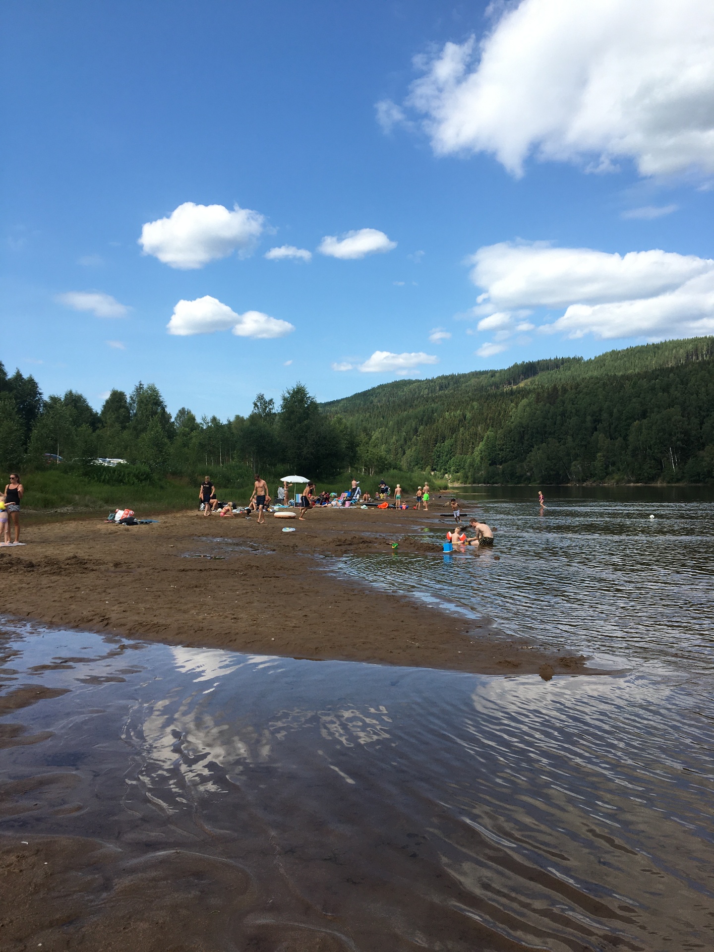 Badstrand vid Klarälven